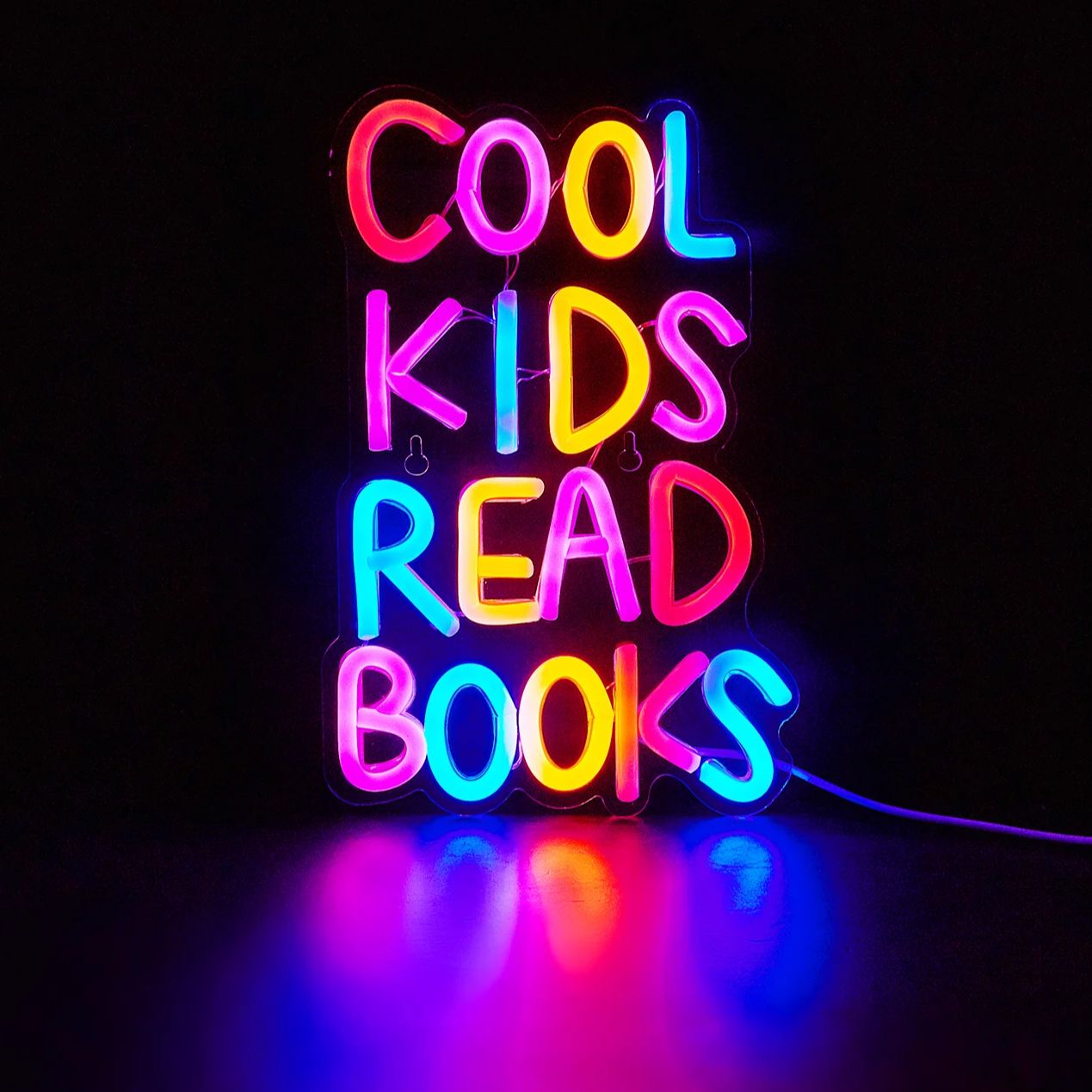 Baby Nursery Wall Lights - Chapel-buy-LED Neon Cool Kids Read Cleaning