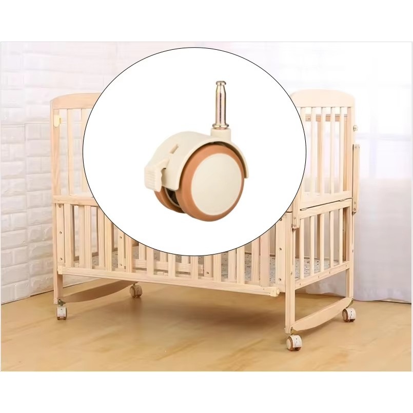Baby Nursery Trolley - 2/4 pièces Roulettes pivotantes de 2