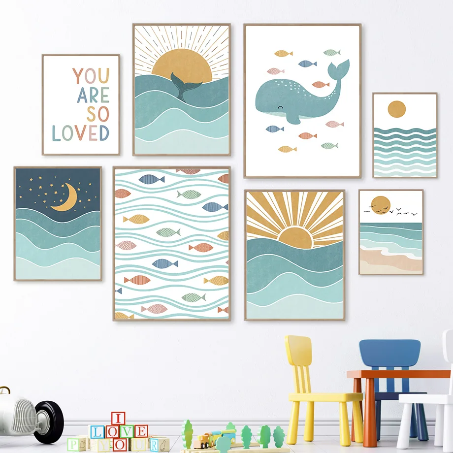 Baby Girl Nursery Quotes - 1 pièce, tableau mural sans cadre