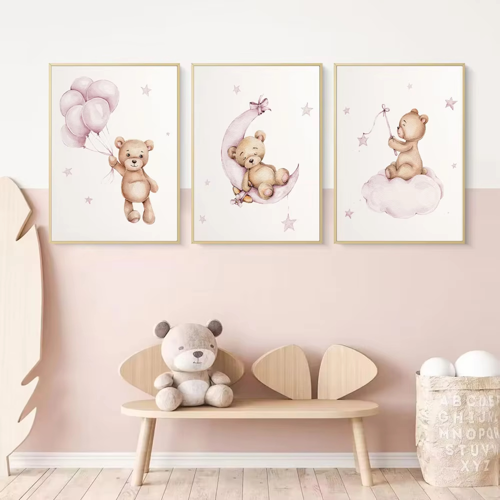 Baby Nursery Decor Girl - Décoration murale pour chambre d'enfant avec