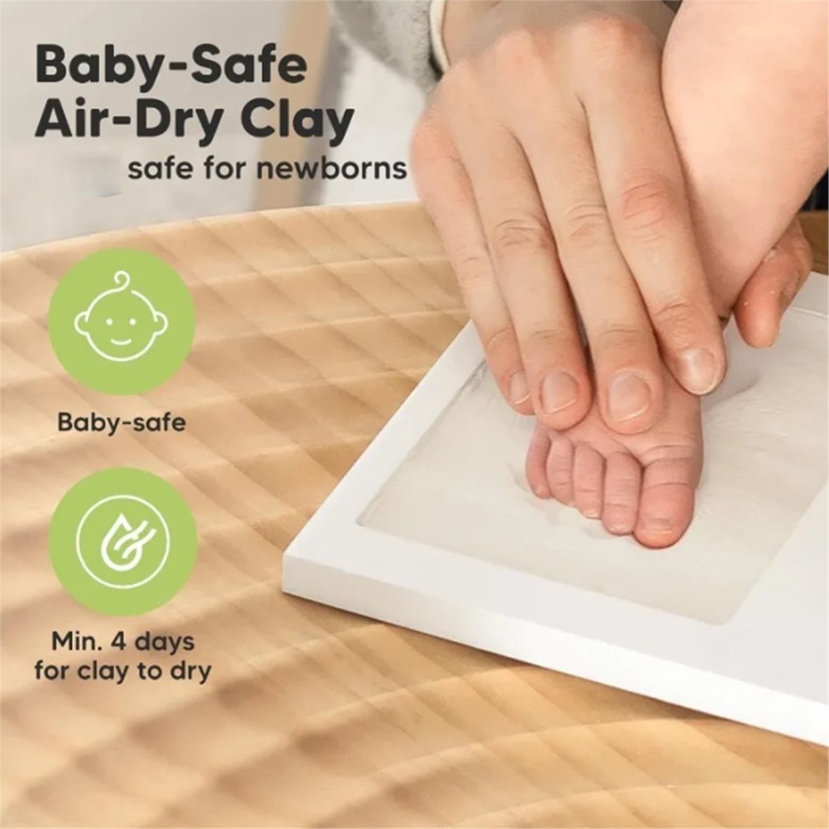 Baby Nursery Frames - Kit souvenir empreintes de mains et