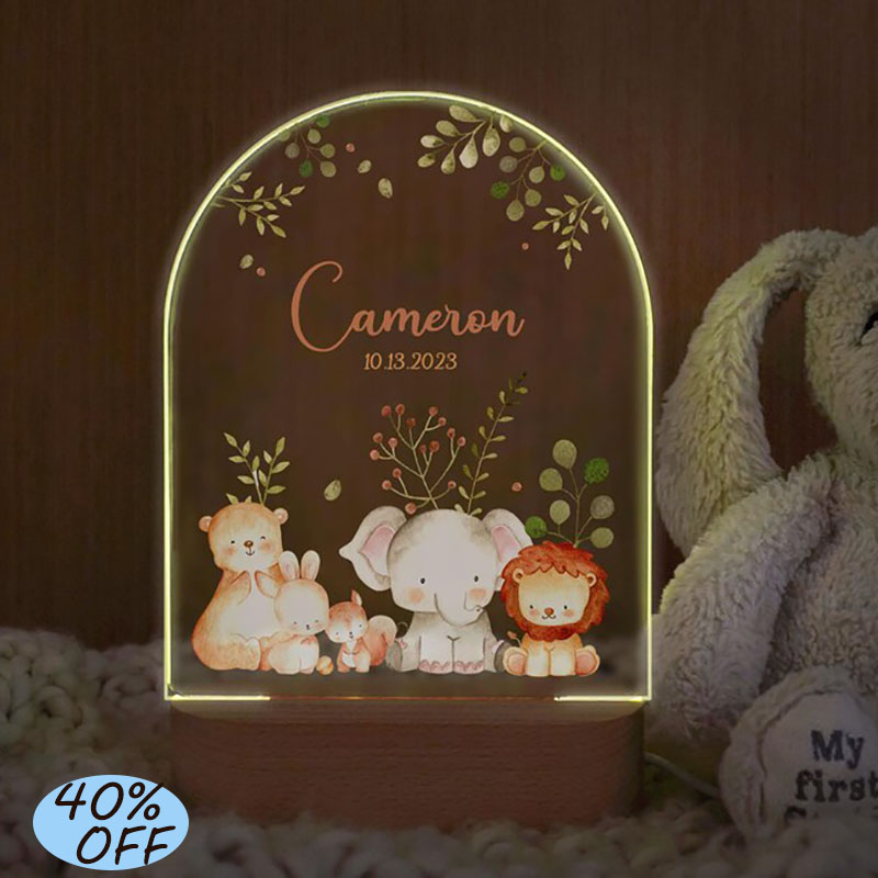 Nom personnalisé bébé veilleus - Baby Nursery Boy avis et prix