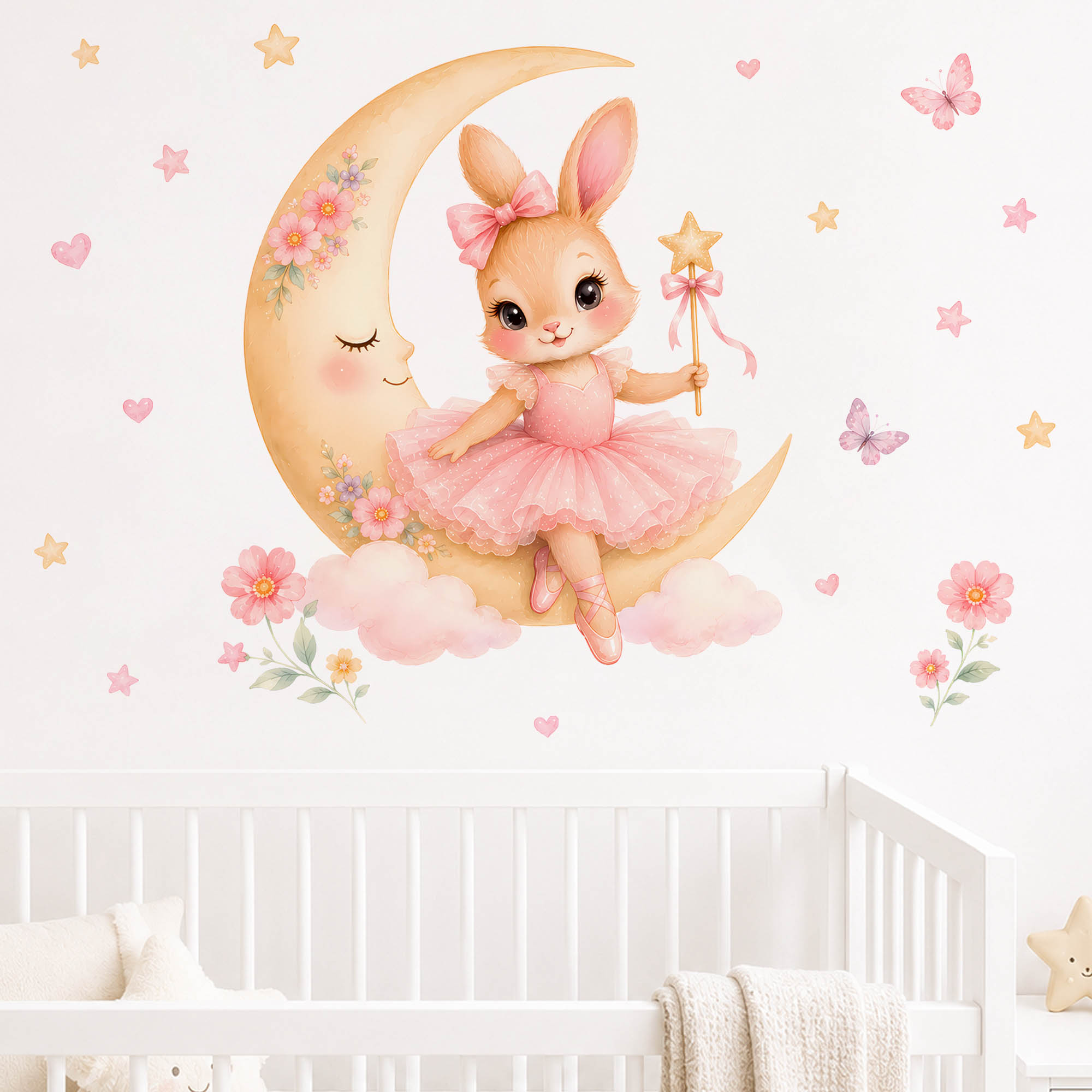 Autocollants muraux lapin ball - Baby Girl Nursery Quotes avis et prix