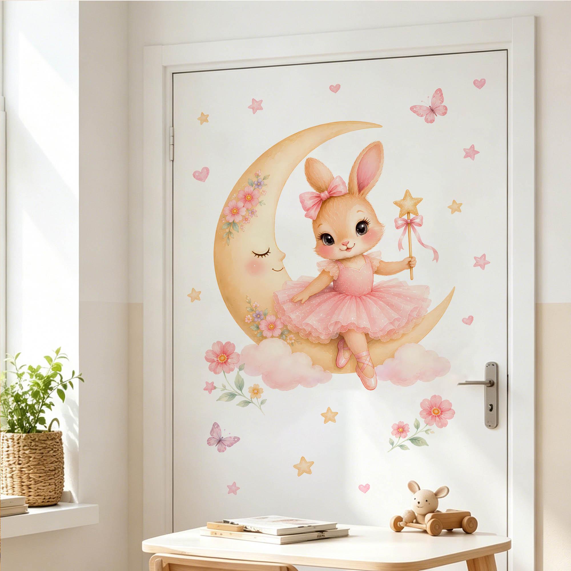 Autocollants muraux lapin ball - Baby Girl Nursery Quotes avis et prix
