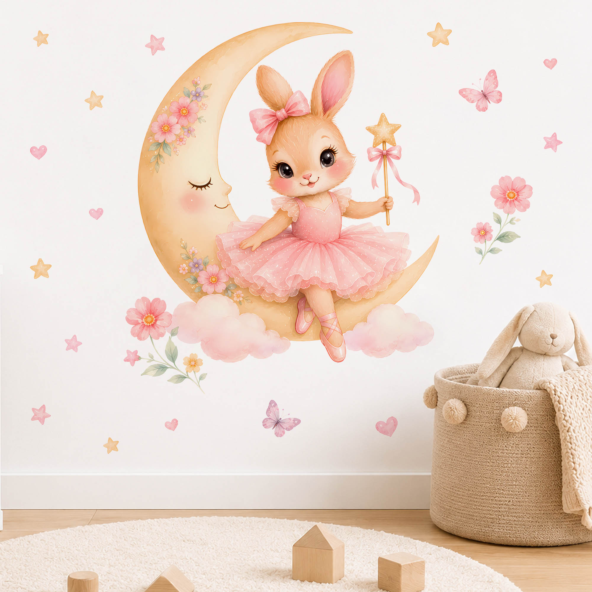 Autocollants muraux lapin ball - Baby Girl Nursery Quotes avis et prix