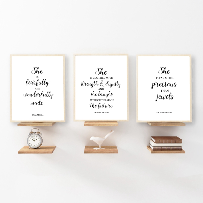 Toile d'art mural chrétien ave - Baby Girl Nursery Quotes avis et prix
