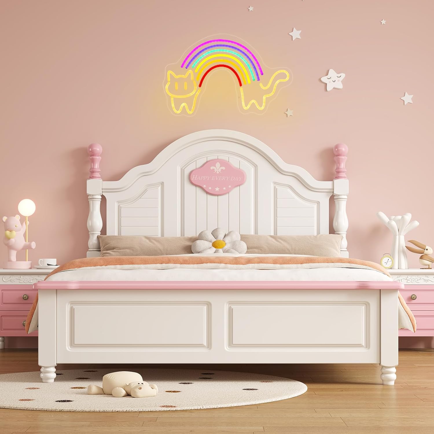 Enseigne au néon chat arc-en-c - Baby Nursery Wall Lights avis et prix